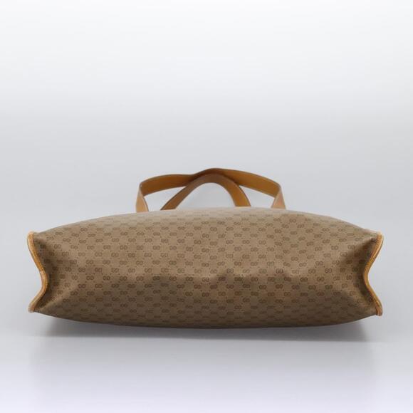 GUCCI Micro GG Supreme Tote Bag Pvc Beige Gold - Picture 9 of 13